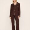 Eberjey Pyjama Gisele chocolate/ivory