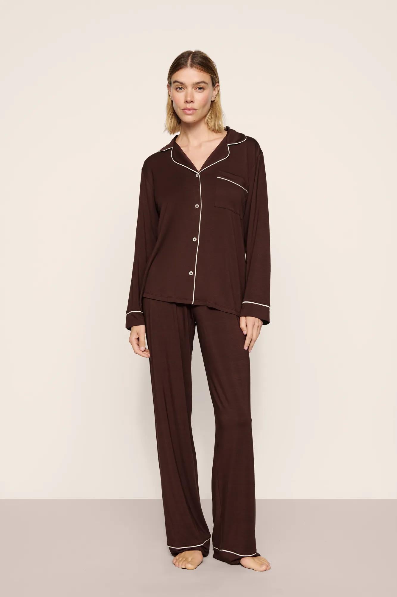Eberjey Pyjama Gisele chocolate/ivory