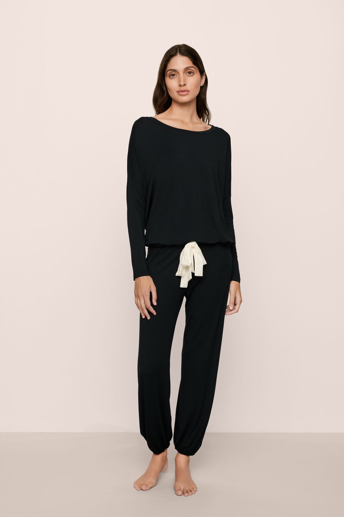 Eberjey Slouchy PJ Anzug Gisele black/ivory